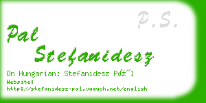 pal stefanidesz business card